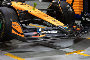 2024-11-22 - McLaren F1 Team front wing during the Formula 1 Heineken Silver Las Vegas Grand Prix 2024, 22th round of the 2024 Formula One World Championship from November 21 to 23, 2024 on the Las Vegas Strip Circuit, in Las Vegas, United States of America - F1 - LAS VEGAS GRAND PRIX 2024 - FORMULA 1 - MOTORS