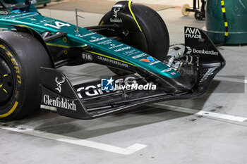 2024-11-22 - Aston Martin F1 Team AMR23, mechanical detail front wing during the Formula 1 Heineken Silver Las Vegas Grand Prix 2024, 22th round of the 2024 Formula One World Championship from November 21 to 23, 2024 on the Las Vegas Strip Circuit, in Las Vegas, United States of America - F1 - LAS VEGAS GRAND PRIX 2024 - FORMULA 1 - MOTORS