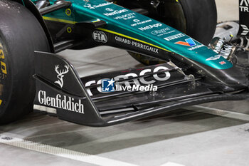 2024-11-22 - Aston Martin F1 Team AMR23, mechanical detail front wing during the Formula 1 Heineken Silver Las Vegas Grand Prix 2024, 22th round of the 2024 Formula One World Championship from November 21 to 23, 2024 on the Las Vegas Strip Circuit, in Las Vegas, United States of America - F1 - LAS VEGAS GRAND PRIX 2024 - FORMULA 1 - MOTORS