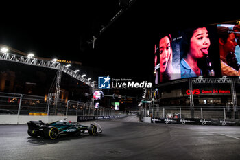 2024-11-22 - 18 STROLL Lance (can), Aston Martin F1 Team AMR24, action during the Formula 1 Heineken Silver Las Vegas Grand Prix 2024, 22th round of the 2024 Formula One World Championship from November 21 to 23, 2024 on the Las Vegas Strip Circuit, in Las Vegas, United States of America - F1 - LAS VEGAS GRAND PRIX 2024 - FORMULA 1 - MOTORS