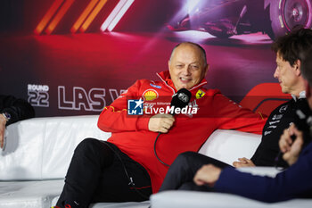 2024-11-22 - VASSEUR Frédéric (fra), Team Principal & General Manager of the Scuderia Ferrari, portrait press conference during the Formula 1 Heineken Silver Las Vegas Grand Prix 2024, 22th round of the 2024 Formula One World Championship from November 21 to 23, 2024 on the Las Vegas Strip Circuit, in Las Vegas, United States of America - F1 - LAS VEGAS GRAND PRIX 2024 - FORMULA 1 - MOTORS