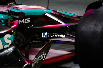 2024-11-22 - Mercedes AMG F1 Team W15, mechanical detail, front suspension during the Formula 1 Heineken Silver Las Vegas Grand Prix 2024, 22th round of the 2024 Formula One World Championship from November 21 to 23, 2024 on the Las Vegas Strip Circuit, in Las Vegas, United States of America - F1 - LAS VEGAS GRAND PRIX 2024 - FORMULA 1 - MOTORS