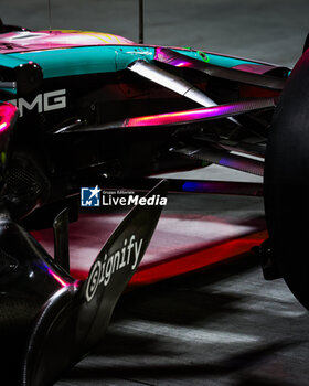 2024-11-22 - Mercedes AMG F1 Team W15, mechanical detail, front suspension during the Formula 1 Heineken Silver Las Vegas Grand Prix 2024, 22th round of the 2024 Formula One World Championship from November 21 to 23, 2024 on the Las Vegas Strip Circuit, in Las Vegas, United States of America - F1 - LAS VEGAS GRAND PRIX 2024 - FORMULA 1 - MOTORS