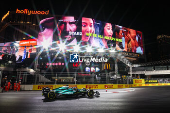 2024-11-22 - 18 STROLL Lance (can), Aston Martin F1 Team AMR24, action during the Formula 1 Heineken Silver Las Vegas Grand Prix 2024, 22th round of the 2024 Formula One World Championship from November 21 to 23, 2024 on the Las Vegas Strip Circuit, in Las Vegas, United States of America - F1 - LAS VEGAS GRAND PRIX 2024 - FORMULA 1 - MOTORS