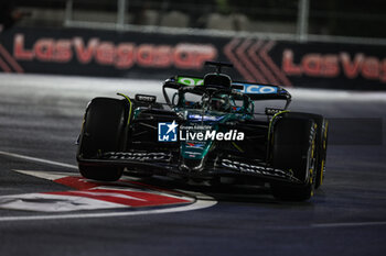 2024-11-22 - 18 STROLL Lance (can), Aston Martin F1 Team AMR24, action during the Formula 1 Heineken Silver Las Vegas Grand Prix 2024, 22th round of the 2024 Formula One World Championship from November 21 to 23, 2024 on the Las Vegas Strip Circuit, in Las Vegas, United States of America - F1 - LAS VEGAS GRAND PRIX 2024 - FORMULA 1 - MOTORS