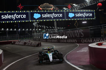 2024-11-23 - 44 HAMILTON Lewis (gbr), Mercedes AMG F1 Team W15, action during the Formula 1 Heineken Silver Las Vegas Grand Prix 2024, 22th round of the 2024 Formula One World Championship from November 21 to 23, 2024 on the Las Vegas Strip Circuit, in Las Vegas, United States of America - F1 - LAS VEGAS GRAND PRIX 2024 - FORMULA 1 - MOTORS