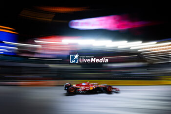 2024-11-23 - 55 SAINZ Carlos (spa), Scuderia Ferrari SF-24, action during the Formula 1 Heineken Silver Las Vegas Grand Prix 2024, 22th round of the 2024 Formula One World Championship from November 21 to 23, 2024 on the Las Vegas Strip Circuit, in Las Vegas, United States of America - F1 - LAS VEGAS GRAND PRIX 2024 - FORMULA 1 - MOTORS