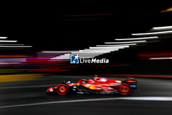 2024-11-23 - 55 SAINZ Carlos (spa), Scuderia Ferrari SF-24, action during the Formula 1 Heineken Silver Las Vegas Grand Prix 2024, 22th round of the 2024 Formula One World Championship from November 21 to 23, 2024 on the Las Vegas Strip Circuit, in Las Vegas, United States of America - F1 - LAS VEGAS GRAND PRIX 2024 - FORMULA 1 - MOTORS