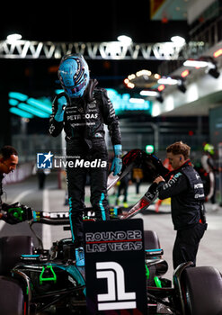 2024-11-23 - RUSSELL George (gbr), Mercedes AMG F1 Team W15, portrait during the Formula 1 Heineken Silver Las Vegas Grand Prix 2024, 22th round of the 2024 Formula One World Championship from November 21 to 23, 2024 on the Las Vegas Strip Circuit, in Las Vegas, United States of America - F1 - LAS VEGAS GRAND PRIX 2024 - FORMULA 1 - MOTORS