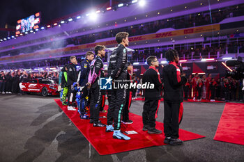 2024-11-24 - National anthem Ceremony, RUSSELL George (gbr), Mercedes AMG F1 Team W15, portrait during the Formula 1 Heineken Silver Las Vegas Grand Prix 2024, 22th round of the 2024 Formula One World Championship from November 21 to 23, 2024 on the Las Vegas Strip Circuit, in Las Vegas, United States of America - F1 - LAS VEGAS GRAND PRIX 2024 - FORMULA 1 - MOTORS