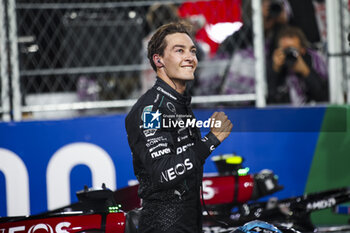 2024-11-24 - RUSSELL George (gbr), Mercedes AMG F1 Team W15, portrait celebrating his win during the Formula 1 Heineken Silver Las Vegas Grand Prix 2024, 22th round of the 2024 Formula One World Championship from November 21 to 23, 2024 on the Las Vegas Strip Circuit, in Las Vegas, United States of America - F1 - LAS VEGAS GRAND PRIX 2024 - FORMULA 1 - MOTORS