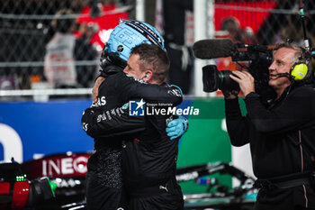 2024-11-24 - RUSSELL George (gbr), Mercedes AMG F1 Team W15, portrait celebrates his victory during the Formula 1 Heineken Silver Las Vegas Grand Prix 2024, 22th round of the 2024 Formula One World Championship from November 21 to 23, 2024 on the Las Vegas Strip Circuit, in Las Vegas, United States of America - F1 - LAS VEGAS GRAND PRIX 2024 - FORMULA 1 - MOTORS