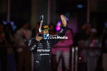 2024-11-24 - podium HAMILTON Lewis (gbr), Mercedes AMG F1 Team W15, portrait during the Formula 1 Heineken Silver Las Vegas Grand Prix 2024, 22th round of the 2024 Formula One World Championship from November 21 to 23, 2024 on the Las Vegas Strip Circuit, in Las Vegas, United States of America - F1 - LAS VEGAS GRAND PRIX 2024 - FORMULA 1 - MOTORS