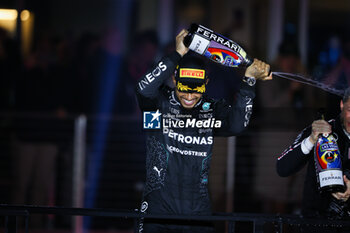 2024-11-24 - podium HAMILTON Lewis (gbr), Mercedes AMG F1 Team W15, portrait during the Formula 1 Heineken Silver Las Vegas Grand Prix 2024, 22th round of the 2024 Formula One World Championship from November 21 to 23, 2024 on the Las Vegas Strip Circuit, in Las Vegas, United States of America - F1 - LAS VEGAS GRAND PRIX 2024 - FORMULA 1 - MOTORS