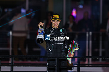 2024-11-24 - podium RUSSELL George (gbr), Mercedes AMG F1 Team W15, portrait during the Formula 1 Heineken Silver Las Vegas Grand Prix 2024, 22th round of the 2024 Formula One World Championship from November 21 to 23, 2024 on the Las Vegas Strip Circuit, in Las Vegas, United States of America - F1 - LAS VEGAS GRAND PRIX 2024 - FORMULA 1 - MOTORS