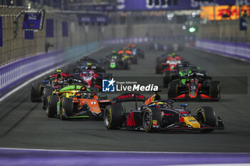 2024-03-06 - 20 HADJAR Isack (fra), Campos Racing, Dallara F2 2024, action, start, depart, during the 2nd round of the 2024 FIA Formula 2 Championship from March 7 to 9, 2024 on the Jeddah Corniche Circuit, in Jeddah, Saudi Arabia - AUTO - FORMULA 2 2024 - JEDDAH - FORMULA 2 - MOTORS
