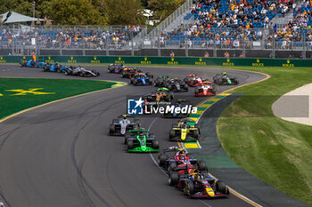 2024-03-23 - Start of the race, 20 HADJAR Isack (fra), Campos Racing, Dallara F2 2024, 23 STANEK Roman (cze), Trident, Dallara F2 2024, action during the 3rd round of the 2024 FIA Formula 2 Championship from March 22 to 24, 2024 on the Albert Park Circuit, in Melbourne, Australia - AUTO - FORMULA 2 2024 - AUSTRALIA - FORMULA 2 - MOTORS