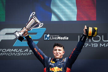 2024-05-19 - Podium, HADJAR Isack (fra), Campos Racing, Dallara F2 2024, portrait during the 4th round of the 2024 FIA Formula 2 Championship from May 17 to 19, 2024 on the Autodromo Enzo e Dino Ferrari, in Imola, Italy - AUTO - FORMULA 2 2024 - IMOLA - FORMULA 2 - MOTORS