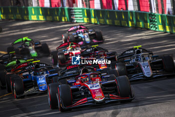 2024-05-26 - 22 VERSCHOOR Richard (nld), Trident, Dallara F2 2024, 12 COLAPINTO Franco (arg), MP Motorsport, Dallara F2 2024 and 17 ARON Paul (est), Hitech Pulse-Eigt, Dallara F2 2024, action, start, depart, during the 5th round of the 2024 FIA Formula 2 Championship from May 23 to 26, 2024 on the Circuit de Monaco, in Monaco - AUTO - FORMULA 2 2024 - MONACO - FORMULA 2 - MOTORS