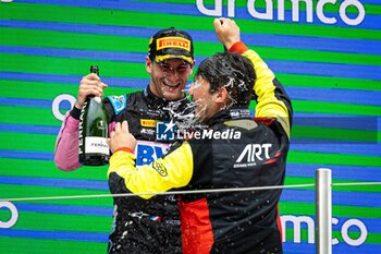 2024-06-22 - MARTINS Victor (fra), ART Grand Prix, Dallara F2 2024, portrait, podium during the 6th round of the 2024 FIA Formula 2 Championship from June 21 to 23, 2024 on the Circuit de Barcelona-Catalunya, in Montmeló, Spain - AUTO - FORMULA 2 2024 - BARCELONA - FORMULA 2 - MOTORS