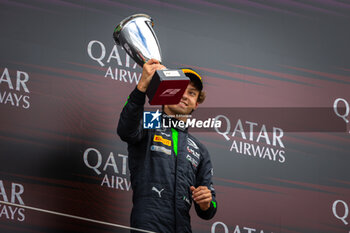 2024-07-06 - ANTONELLI Andrea Kimi (ita), Prema Racing, Dallara F2 2024, portrait, podium during the 8th round of the 2024 FIA Formula 2 Championship from July 5 to 7, 2024 on the Silverstone Circuit, in Silverstone, United Kingdom - AUTO - FORMULA 2 2024 - SILVERSTONE - FORMULA 2 - MOTORS