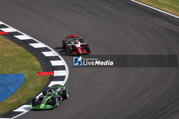 2024-07-07 - 05 MALONY Zane (bar), Rodin Motorsport, Dallara F2 2024, 03 BEARMAN Oliver (gbr), Prema Racing, Dallara F2 2024, action during the 8th round of the 2024 FIA Formula 2 Championship from July 5 to 7, 2024 on the Silverstone Circuit, in Silverstone, United Kingdom - AUTO - FORMULA 2 2024 - SILVERSTONE - FORMULA 2 - MOTORS