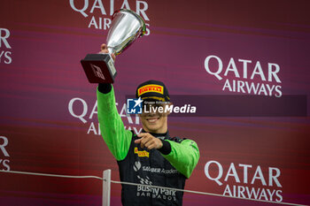 2024-07-07 - MALONY Zane (bar), Rodin Motorsport, Dallara F2 2024, portrait, podium during the 8th round of the 2024 FIA Formula 2 Championship from July 5 to 7, 2024 on the Silverstone Circuit, in Silverstone, United Kingdom - AUTO - FORMULA 2 2024 - SILVERSTONE - FORMULA 2 - MOTORS