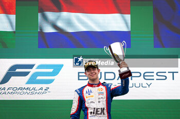 2024-07-20 - VERSCHOOR Richard (nld), Trident, Dallara F2 2024, portrait, podium during the 9th round of the 2024 FIA Formula 2 Championship from July 19 to 21, 2024 on the Hungaroring, in Mogyorod, Hungary - AUTO - FORMULA 2 2024 - HUNGARORING - FORMULA 2 - MOTORS