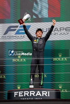 2024-07-21 - ANTONELLI Andrea Kimi (ita), Prema Racing, Dallara F2 2024, portrait, podium during the 9th round of the 2024 FIA Formula 2 Championship from July 19 to 21, 2024 on the Hungaroring, in Mogyorod, Hungary - AUTO - FORMULA 2 2024 - HUNGARORING - FORMULA 2 - MOTORS