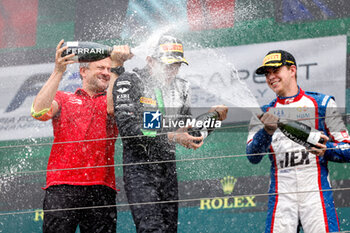 2024-07-21 - ANTONELLI Andrea Kimi (ita), Prema Racing, Dallara F2 2024, VERSCHOOR Richard (nld), Trident, Dallara F2 2024, portrait, podium during the 9th round of the 2024 FIA Formula 2 Championship from July 19 to 21, 2024 on the Hungaroring, in Mogyorod, Hungary - AUTO - FORMULA 2 2024 - HUNGARORING - FORMULA 2 - MOTORS