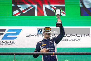 2024-07-27 - O'SULLIVAN Zak (gbr), ART Grand Prix, Dallara F2 2024, portrait podium during the 10th round of the 2024 FIA Formula 2 Championship from July 26 to 28, 2024 on the Circuit de Spa-Francorchamps, in Stavelot, Belgium - AUTO - FORMULA 2 2024 - SPA-FRANCORCHAMPS - FORMULA 2 - MOTORS