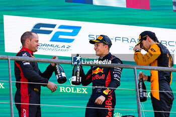 2024-07-28 - HADJAR Isack (fra), Campos Racing, Dallara F2 2024, portrait podium during the 10th round of the 2024 FIA Formula 2 Championship from July 26 to 28, 2024 on the Circuit de Spa-Francorchamps, in Stavelot, Belgium - AUTO - FORMULA 2 2024 - SPA-FRANCORCHAMPS - FORMULA 2 - MOTORS