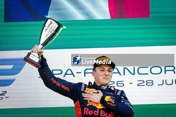 2024-07-28 - HADJAR Isack (fra), Campos Racing, Dallara F2 2024, portrait, podium during the 10th round of the 2024 FIA Formula 2 Championship from July 26 to 28, 2024 on the Circuit de Spa-Francorchamps, in Stavelot, Belgium - AUTO - FORMULA 2 2024 - SPA-FRANCORCHAMPS - FORMULA 2 - MOTORS