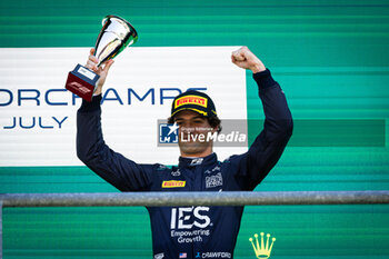 2024-07-28 - CRAWFORD Jak (usa), DAMS Lucas Oil, Dallara F2 2024, portrait, podium during the 10th round of the 2024 FIA Formula 2 Championship from July 26 to 28, 2024 on the Circuit de Spa-Francorchamps, in Stavelot, Belgium - AUTO - FORMULA 2 2024 - SPA-FRANCORCHAMPS - FORMULA 2 - MOTORS