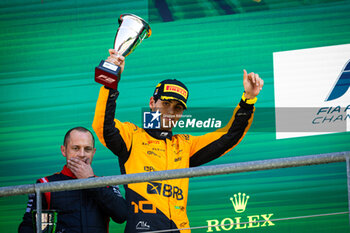 2024-07-28 - BORTOLETO Gabriel (bra), Invicta Racing, Dallara F2 2024, portrait, podium during the 10th round of the 2024 FIA Formula 2 Championship from July 26 to 28, 2024 on the Circuit de Spa-Francorchamps, in Stavelot, Belgium - AUTO - FORMULA 2 2024 - SPA-FRANCORCHAMPS - FORMULA 2 - MOTORS