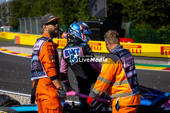 2024-07-28 - MARTINS Victor (fra), ART Grand Prix, Dallara F2 2024, portrait, crash, accident, during the 10th round of the 2024 FIA Formula 2 Championship from July 26 to 28, 2024 on the Circuit de Spa-Francorchamps, in Stavelot, Belgium - AUTO - FORMULA 2 2024 - SPA-FRANCORCHAMPS - FORMULA 2 - MOTORS