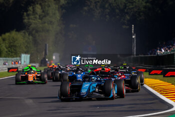 2024-07-28 - 07 CRAWFORD Jak (usa), DAMS Lucas Oil, Dallara F2 2024, action, start, depart, during the 10th round of the 2024 FIA Formula 2 Championship from July 26 to 28, 2024 on the Circuit de Spa-Francorchamps, in Stavelot, Belgium - AUTO - FORMULA 2 2024 - SPA-FRANCORCHAMPS - FORMULA 2 - MOTORS