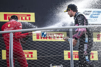 2024-08-31 - BEARMAN Oliver (gbr), Prema Racing, Dallara F2 2024, portrait and MARTINS Victor (fra), ART Grand Prix, Dallara F2 2024, portrait podium during the 11th round of the 2024 FIA Formula 2 Championship from August 30 to September 1, 2024 on the Autodromo Nazionale Monza, in Monza, Italy - AUTO - FORMULA 2 2024 - MONZA - FORMULA 2 - MOTORS