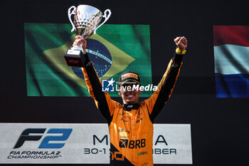 2024-09-01 - BORTOLETO Gabriel (bra), Invicta Racing, Dallara F2 2024, portrait podium during the 11th round of the 2024 FIA Formula 2 Championship from August 30 to September 1, 2024 on the Autodromo Nazionale Monza, in Monza, Italy - AUTO - FORMULA 2 2024 - MONZA - FORMULA 2 - MOTORS