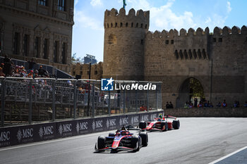 2024-09-15 - 22 VERSCHOOR Richard (nld), Trident, Dallara F2 2024, action, 04 ANTONELLI Andrea Kimi (ita), Prema Racing, Dallara F2 2024, action during the 12th round of the 2024 FIA Formula 2 Championship from September 13 to 15, 2024 on the Baku City Circuit, in Baku, Azerbaijan - AUTO - FORMULA 2 2024 - BAKU - FORMULA 2 - MOTORS