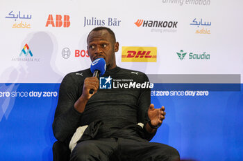 2024-01-13 - Usain Bolt, athlete, portrait, conference de presse, press conference during the 2024 Hankook Mexico City ePrix, 1st meeting of the 2023-24 ABB FIA Formula E World Championship, on the Autodromo Hermanos Rodriguez from January 11 to 13, in Mexico City, Mexico - 2024 FORMULA E HANKOOK MEXICO CITY EPRIX - FORMULA E - MOTORS