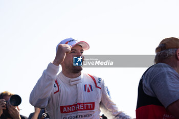 2024-04-14 - DENNIS Jake (gbr), Andretti Global, Porsche 99X Electric, portrait at the podium during the 2024 Misano ePrix, 5th meeting of the 2023-24 ABB FIA Formula E World Championship, on the Misano World Circuit Marco Simoncelli from April 11 to 14, 2024 in Misano Adriatico, Italy - 2024 FORMULA E MISANO EPRIX - FORMULA E - MOTORS