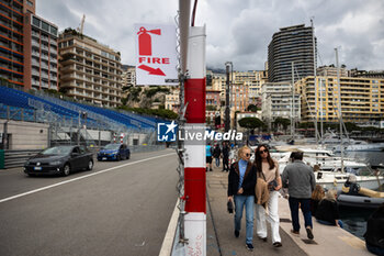 25/04/2024 - Installation during the 2024 Monaco ePrix, 6th meeting of the 2023-24 ABB FIA Formula E World Championship, on the Circuit de Monaco from April 25 to 27, 2024 in Monaco - 2024 FORMULA E MONACO EPRIX - FORMULA E - MOTORI