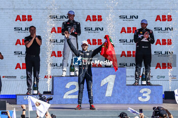 2024-05-12 - DA COSTA Antonio Felix (prt), TAG HEUER Porsche Formula E Team, Porsche 99X Electric, portrait CASSIDY Nick (nzl), Jaguar TCS Racing, Jaguar I-Type 6, portrait ROWLAND Oliver (gbr), Nissan Formula E Team, Nissan e-4ORCE 04, portrait podium, during the 2024 Berlin ePrix, 7th meeting of the 2023-24 ABB FIA Formula E World Championship, on the Tempelhof Airport Street Circuit from May 10 to 12, 2024 in Berlin, Germany - 2024 FORMULA E BERLIN EPRIX - FORMULA E - MOTORS