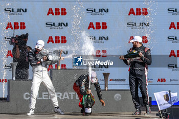 2024-05-12 - DA COSTA Antonio Felix (prt), TAG HEUER Porsche Formula E Team, Porsche 99X Electric, portrait CASSIDY Nick (nzl), Jaguar TCS Racing, Jaguar I-Type 6, portrait ROWLAND Oliver (gbr), Nissan Formula E Team, Nissan e-4ORCE 04, portrait podium, during the 2024 Berlin ePrix, 7th meeting of the 2023-24 ABB FIA Formula E World Championship, on the Tempelhof Airport Street Circuit from May 10 to 12, 2024 in Berlin, Germany - 2024 FORMULA E BERLIN EPRIX - FORMULA E - MOTORS