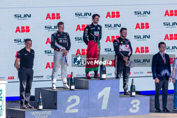 2024-05-12 - DA COSTA Antonio Felix (prt), TAG HEUER Porsche Formula E Team, Porsche 99X Electric, CASSIDY Nick (nzl), Jaguar TCS Racing, Jaguar I-Type 6, ROWLAND Oliver (gbr), Nissan Formula E Team, Nissan e-4ORCE 04, podium, portrait during the 2024 Berlin ePrix, 7th meeting of the 2023-24 ABB FIA Formula E World Championship, on the Tempelhof Airport Street Circuit from May 10 to 12, 2024 in Berlin, Germany - 2024 FORMULA E BERLIN EPRIX - FORMULA E - MOTORS