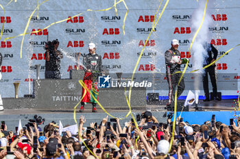 2024-05-12 - DA COSTA Antonio Felix (prt), TAG HEUER Porsche Formula E Team, Porsche 99X Electric, portrait CASSIDY Nick (nzl), Jaguar TCS Racing, Jaguar I-Type 6, portrait ROWLAND Oliver (gbr), Nissan Formula E Team, Nissan e-4ORCE 04, portrait podium, during the 2024 Berlin ePrix, 7th meeting of the 2023-24 ABB FIA Formula E World Championship, on the Tempelhof Airport Street Circuit from May 10 to 12, 2024 in Berlin, Germany - 2024 FORMULA E BERLIN EPRIX - FORMULA E - MOTORS