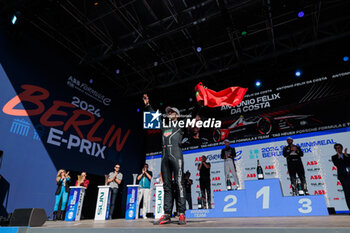 2024-05-12 - DA COSTA Antonio Felix (prt), TAG HEUER Porsche Formula E Team, Porsche 99X Electric, portrait at the podium during the 2024 Berlin ePrix, 7th meeting of the 2023-24 ABB FIA Formula E World Championship, on the Tempelhof Airport Street Circuit from May 10 to 12, 2024 in Berlin, Germany - 2024 FORMULA E BERLIN EPRIX - FORMULA E - MOTORS