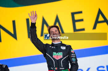 2024-05-12 - DA COSTA Antonio Felix (prt), TAG HEUER Porsche Formula E Team, Porsche 99X Electric, portrait at the podium during the 2024 Berlin ePrix, 7th meeting of the 2023-24 ABB FIA Formula E World Championship, on the Tempelhof Airport Street Circuit from May 10 to 12, 2024 in Berlin, Germany - 2024 FORMULA E BERLIN EPRIX - FORMULA E - MOTORS