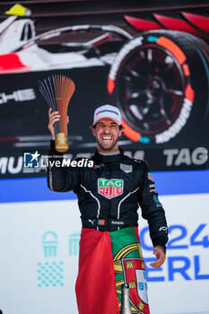 2024-05-12 - DA COSTA Antonio Felix (prt), TAG HEUER Porsche Formula E Team, Porsche 99X Electric, portrait at the podium during the 2024 Berlin ePrix, 7th meeting of the 2023-24 ABB FIA Formula E World Championship, on the Tempelhof Airport Street Circuit from May 10 to 12, 2024 in Berlin, Germany - 2024 FORMULA E BERLIN EPRIX - FORMULA E - MOTORS